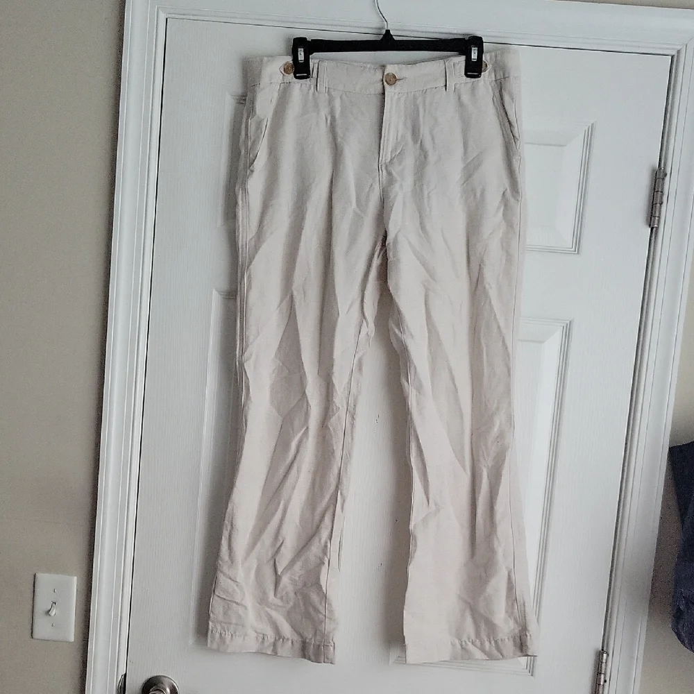 Banana Republic Cream Linen Pants